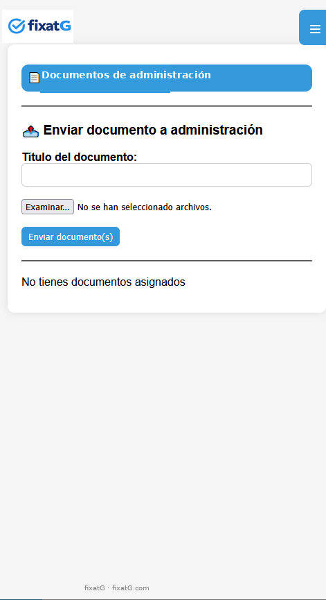 Pantalla de documentación de fixatG